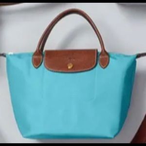 NWT Longchamp Mini Le Pliage handbag Tote Aqua